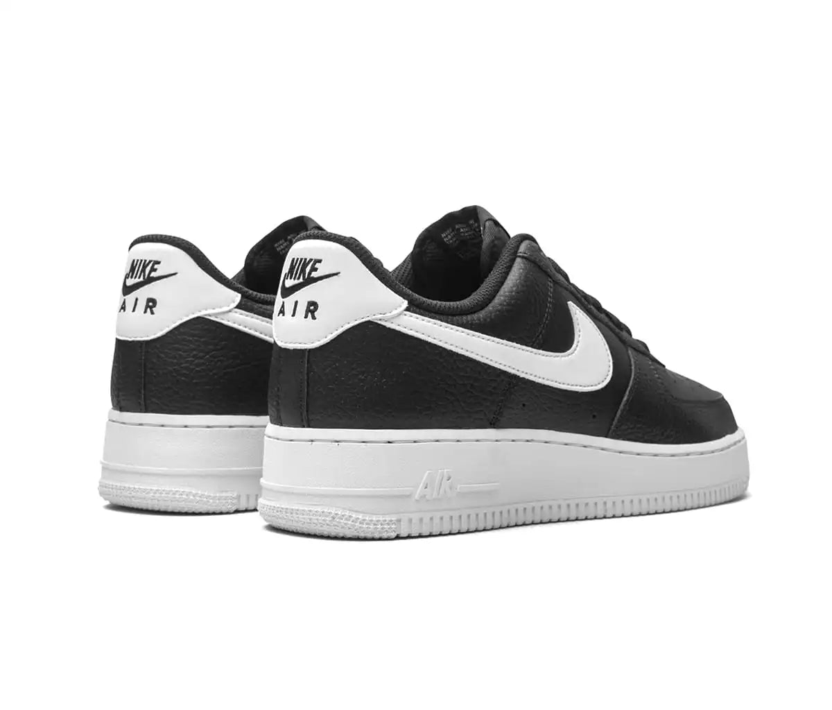 Nike Air Force 1 Low Black White Pebbled Leather (GS)