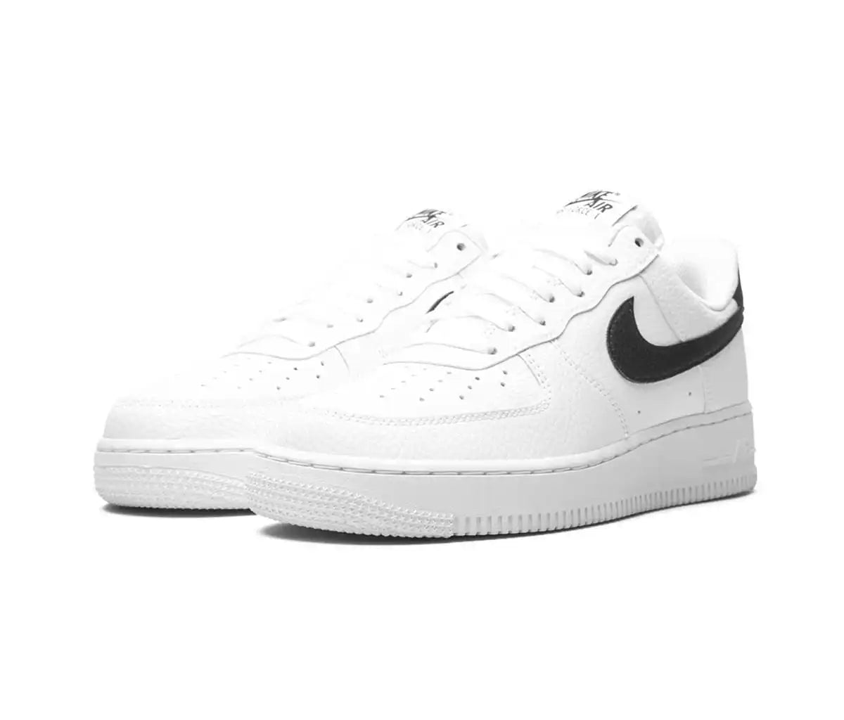 Nike Air Force 1 Low 07 White Black Pebbled Leather